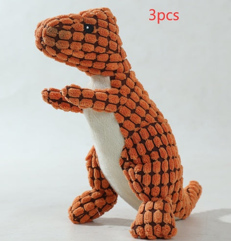 Dog Bite Resistant Plush Sounding Toy Dinosaur